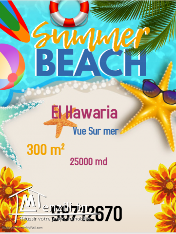 terrain à haouria 300m a 25MD seulement!!!