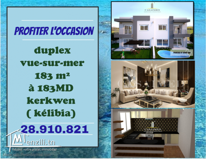 un merveilleux  duplex en cours de construction