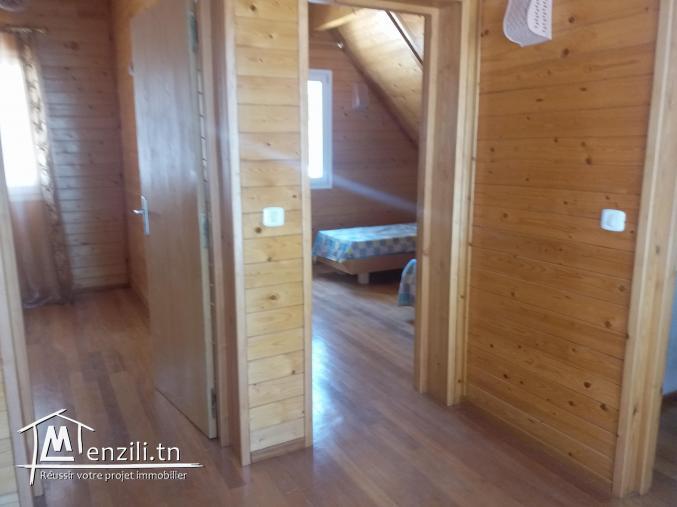 A vendre un magnifique chalet en bois construit sur béton à Hammamet