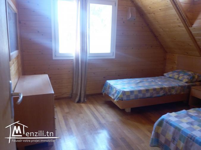 A vendre un magnifique chalet en bois construit sur béton à Hammamet