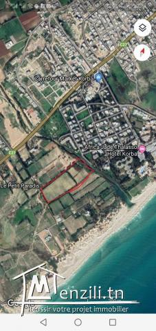 Terrain à proximité de la plage