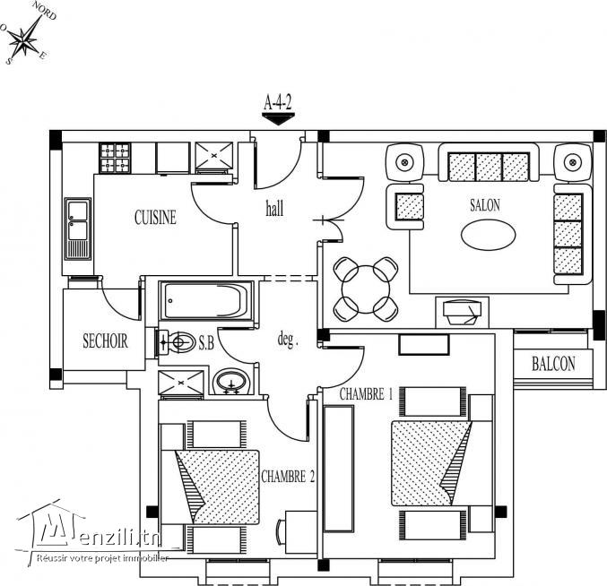 Appartement à El mourouj 5, prés de kiosque Agil