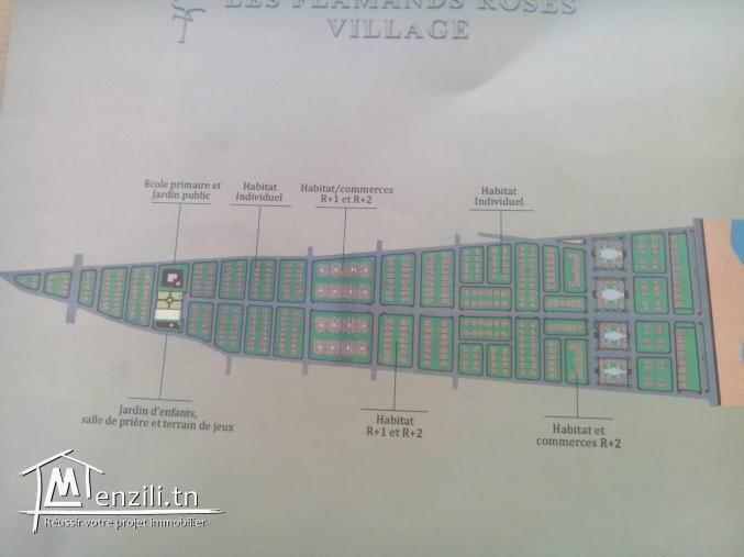 Terrain de 203 m2 à Raoued plage