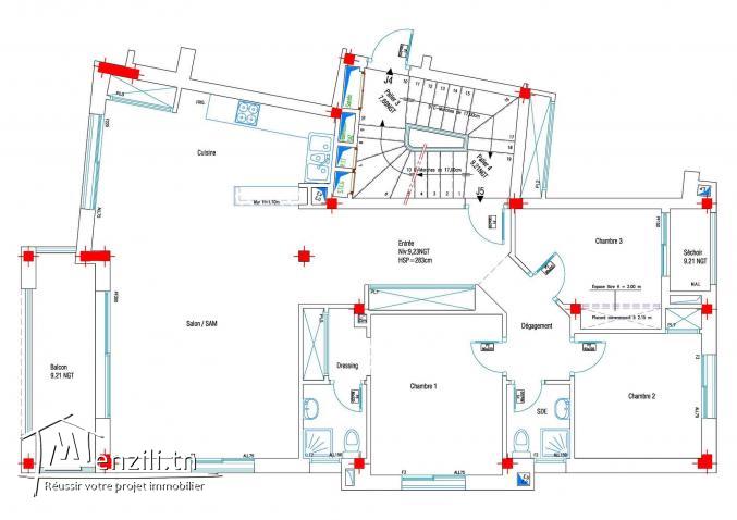 vente appartement à Nabeul pied dans l'eau