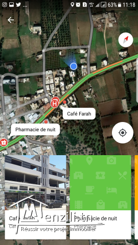 Terrain constructible à Aousja