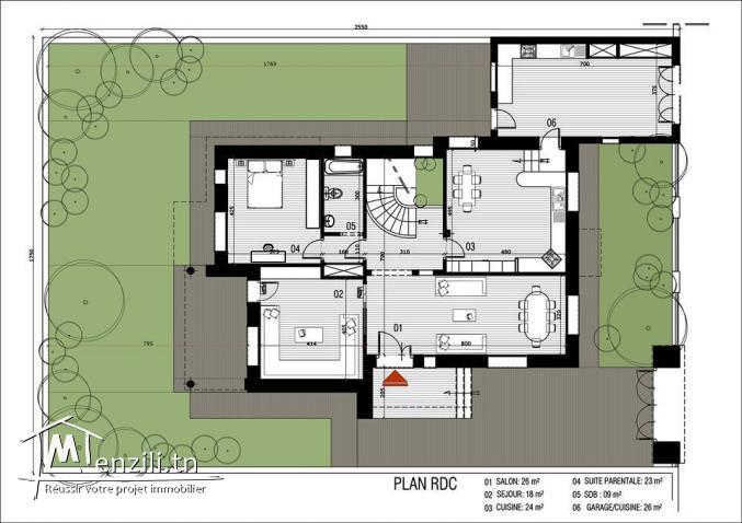 Grande villa coté de lycée mongi slim