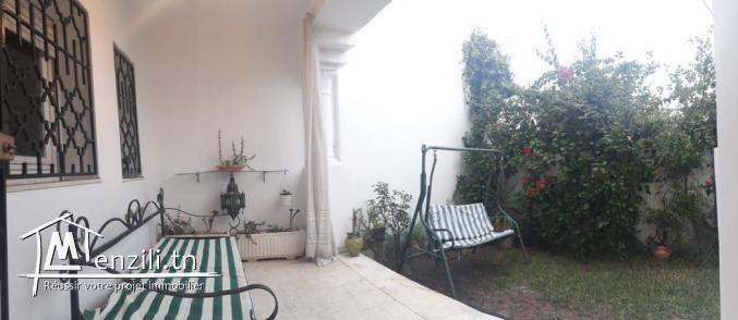 S+2 meublé avec jardin à Ennasr