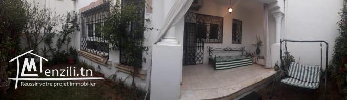 S+2 meublé avec jardin à Ennasr