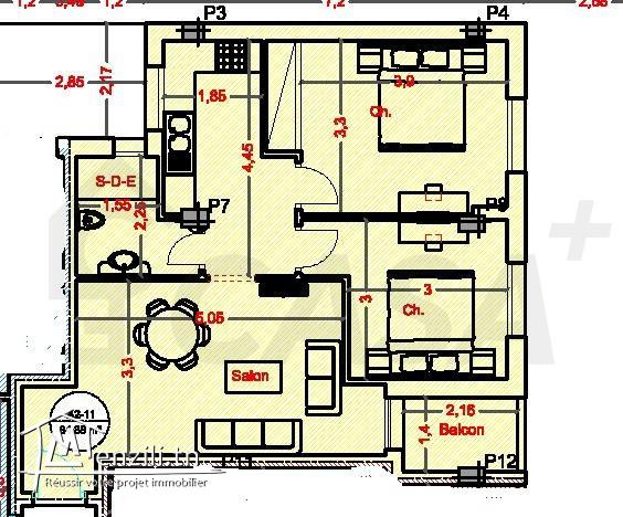 Un S+2 charmant haut standing a vendre àl'AFH Mrezga Nabeul