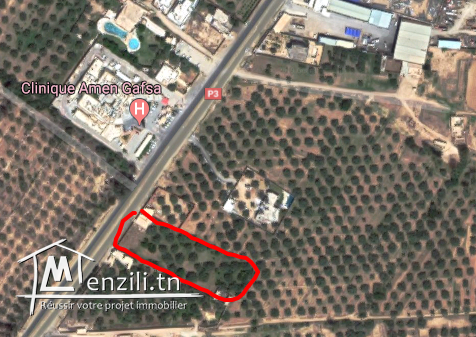 terrain 5330 sur la route principale Gafsa Tozeur