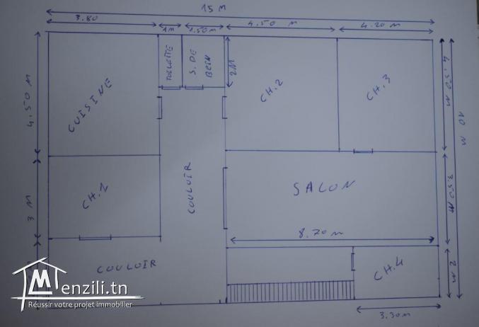 a vendre une maison a soliman 150m²