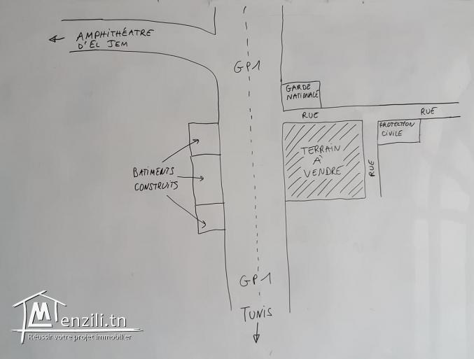 Terrain à El Jem pour tout projet