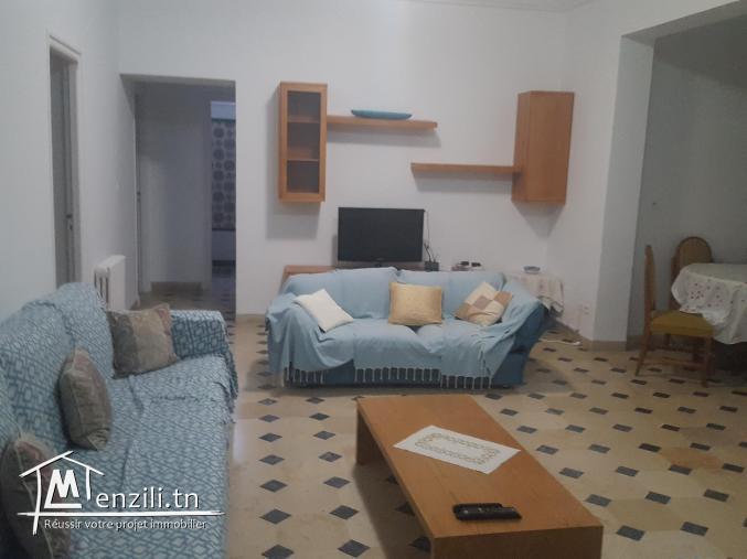 Rez de chaussé meublé avec plein vue sur mer à Carthage