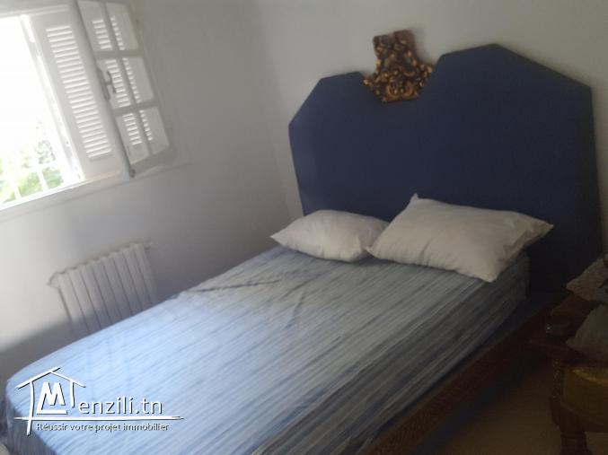 Rez de chaussé meublé avec plein vue sur mer à Carthage