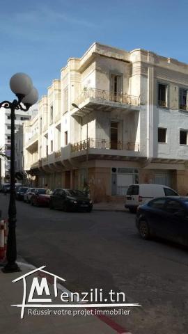 Terrain avec immeuble