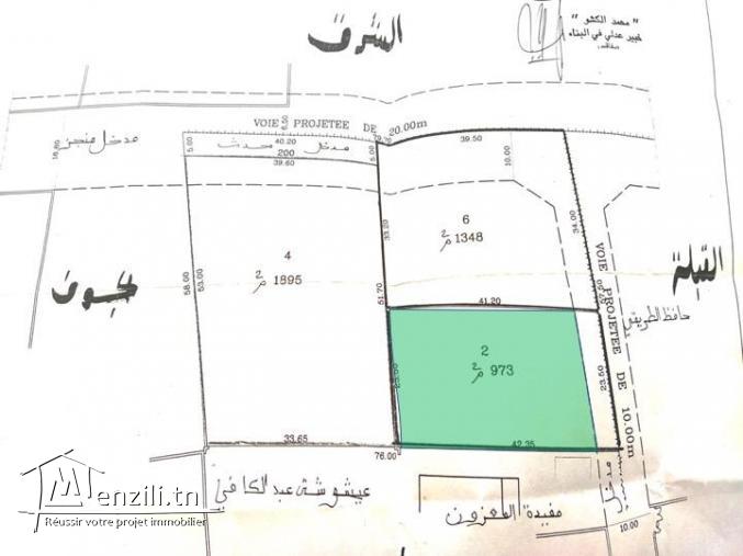 Avendre terrain Route Saltnia