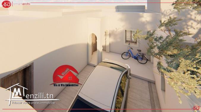 Vente maison djerbienne avec piscine - Houch typique