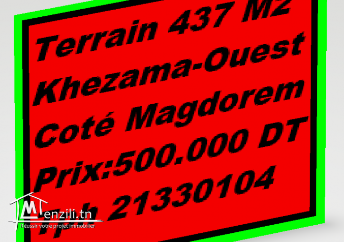 Terrain 437 Khezzama Ouest En Face Café Cactus