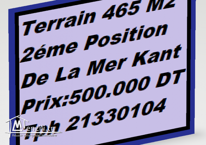 Terrain 465 M2 A Kantaoui 2éme Position de La Mer