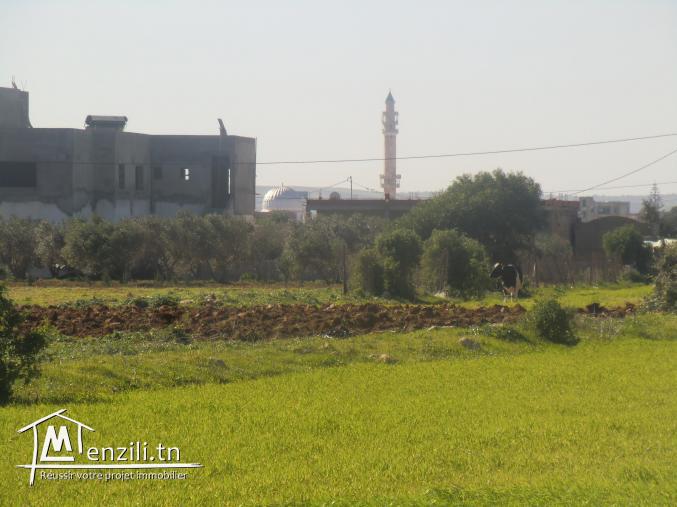 قطعة أرض للبيع بدار علوش قليبية تبعد 1كلم عل بحر