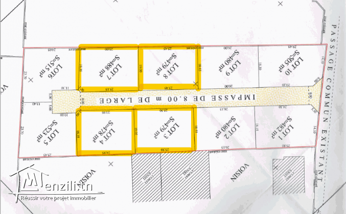 4 lots de terrin à Saltnia km7