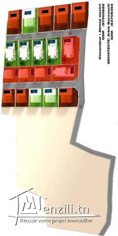 Av 4 lots de terrains viabilisés à 190 DT/m2