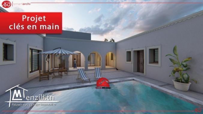 PROJET DE HOUCH RÉNOVÉ A HOUMT SOUK DJERBA - ZONE URBAINE