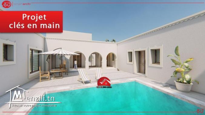 PROJET DE HOUCH RÉNOVÉ A HOUMT SOUK DJERBA - ZONE URBAINE