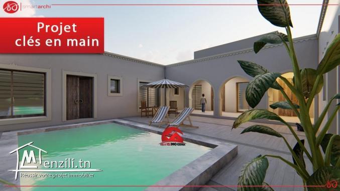 PROJET DE HOUCH RÉNOVÉ A HOUMT SOUK DJERBA - ZONE URBAINE