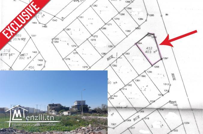 Réf 3091: Terrain viabilisé et constructible, Boukriss, Bizerte