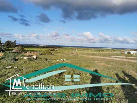 terrain d'habitation 500 m² à 1 km de plage kerkouan kelibia