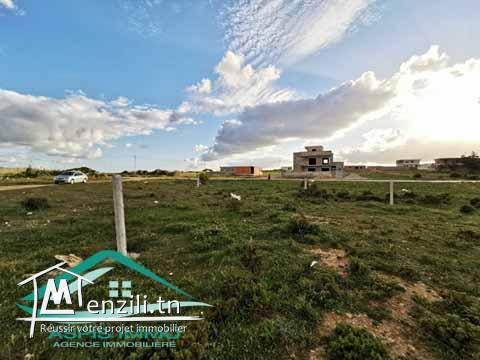 terrain d'habitation 500 m² à 1 km de plage kerkouan kelibia