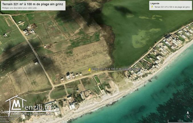 terrain d'habitation 321 m² à Ain Grinz Kelibia