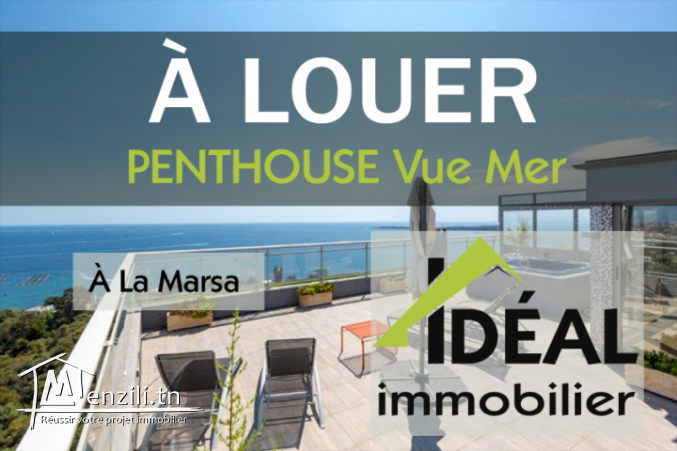 A louer Penthouse Vue mer à la Marsa