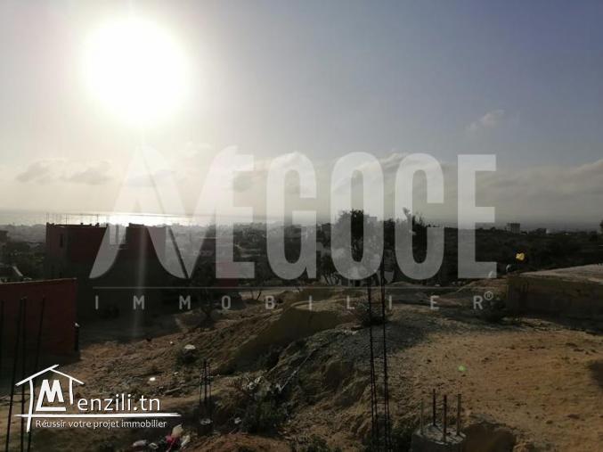 un terrain vu de mer