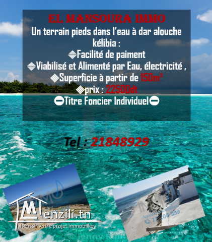 un lotissement a vendre dar alouche kelibia