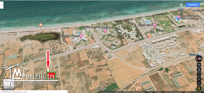 terrain titré à coté hôtel thapsus