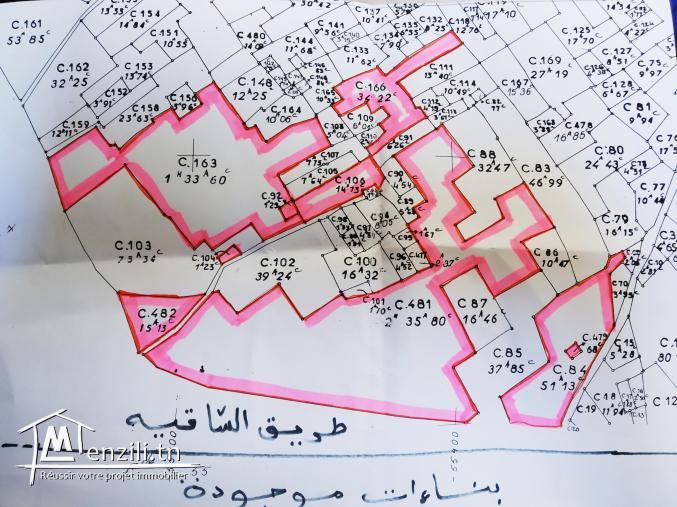 أرض للبيع في الكنايس معتمدية مساكن على طريق الساقية