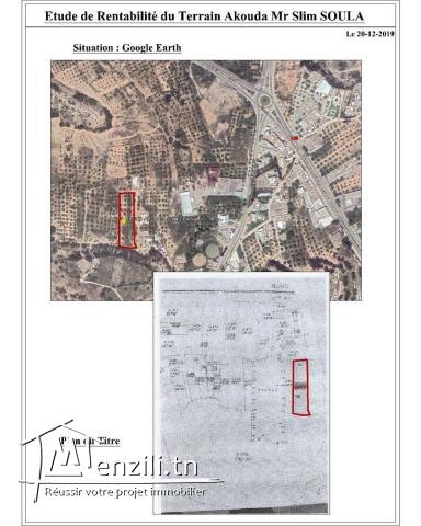 TERRAIN AKOUDA 4610 m² CONSTRUCTIBLE FACE BAIE DES ANGES.