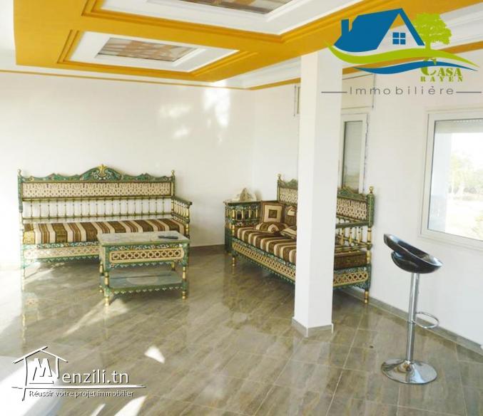 للبيع دار على بحر في قليبية ب 500 مليون 