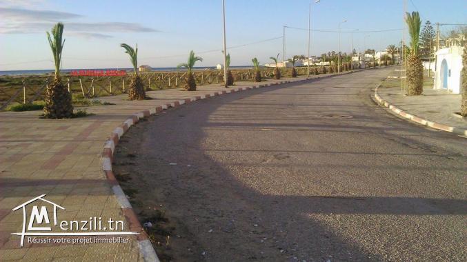 Maamoura plage vend terrain de 2500 m2 pieds dans l'eau