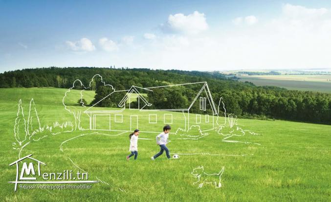 terrain de 611 m2 à borj louzir