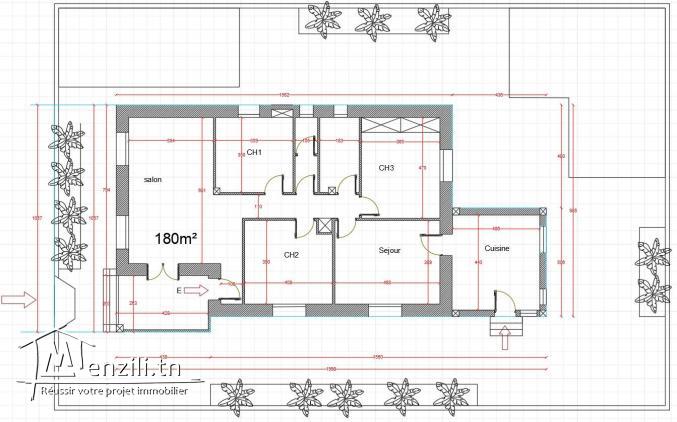 A louer RDC a usage commercial ou bureautique au cite olympique