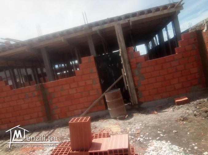 Maison en cours de construction a bizerte sud 
