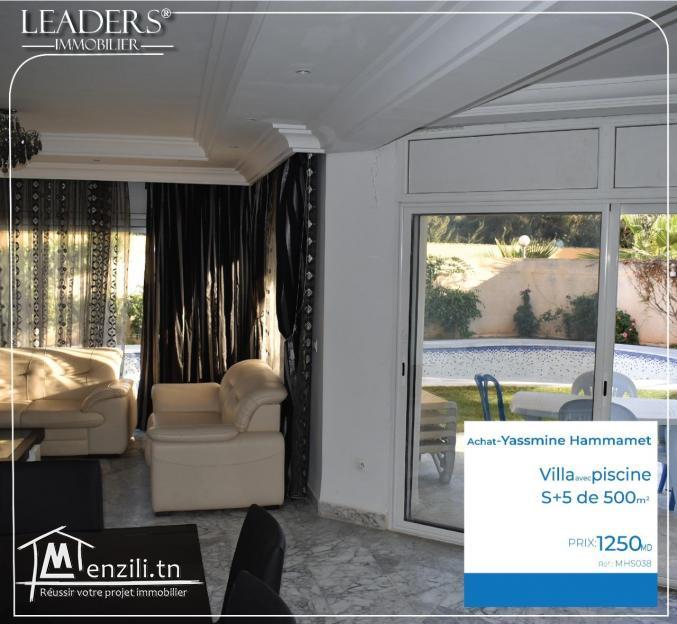 une belle villa avec piscine sur 500 m2 à hammamet 