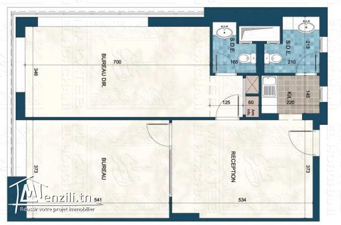 #Bureau très haut standing de 121 m2