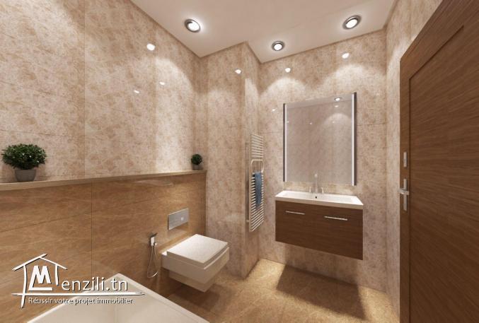 A vendre Un S+2 haut standing dans une résidence avec piscine à l'AFH Mrezga