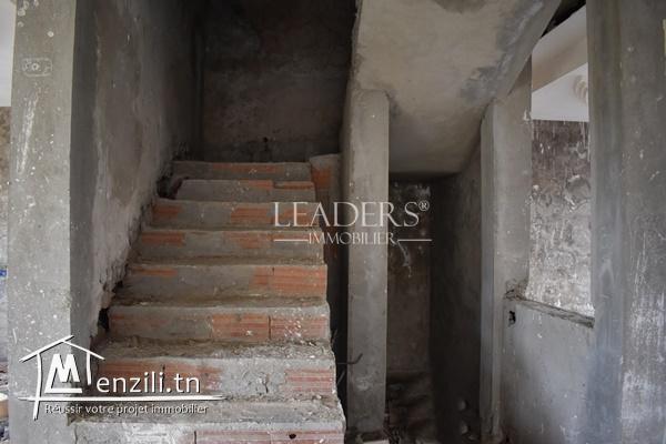 villa R+1 inachevée a Plage Ejjahmi Borj_Cedria.