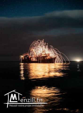 ليلة واحدة بـــ 100 دينار على البحر عين قرنز قليبية