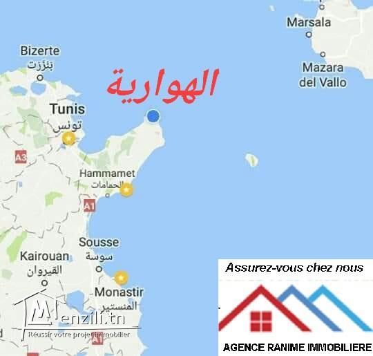 Terrain de 274m² a la plage d'el haouaria cap bon